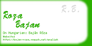 roza bajan business card